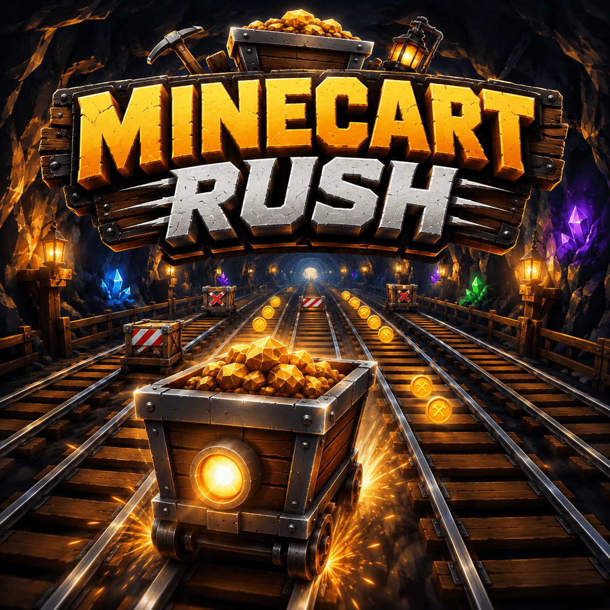 Minecart Rush - Mine Cart Runner Game - free online game